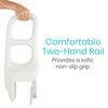 Comfortable Two-Hand Rail provides a safe non-slip grip