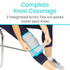 Complete Knee Coverage. 2 integrated Arctic Flex ice packs cover your knee