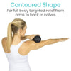 Contoured shape for full body targeted relief from arms to back to calves