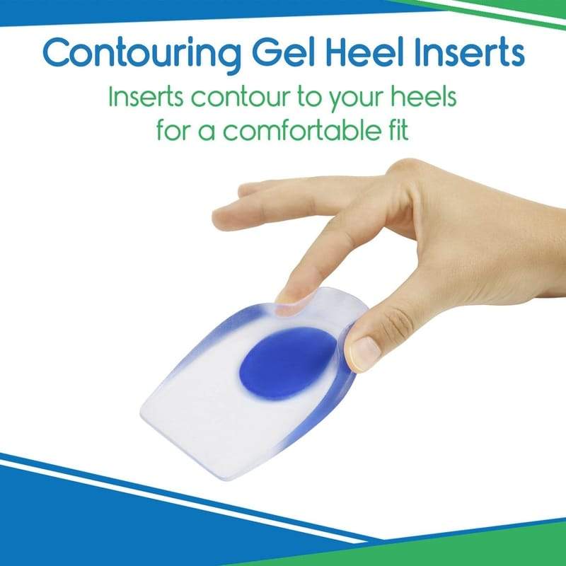 Plantar Fasciitis Silicone Gel Heel Cups and Cushioned Shoe Inserts -  FootHealth.com