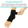 Customized Fit, Split strap design is fully adjustable for a customized fit up to 13.5" in arch