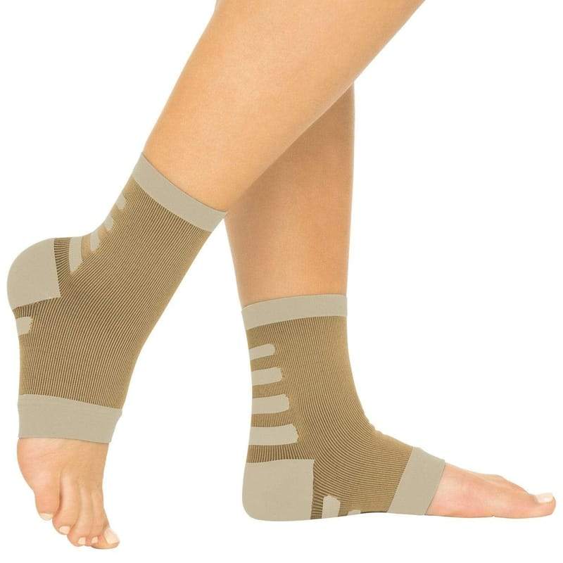 Ankle Compression Socks (2 Pair) Beige