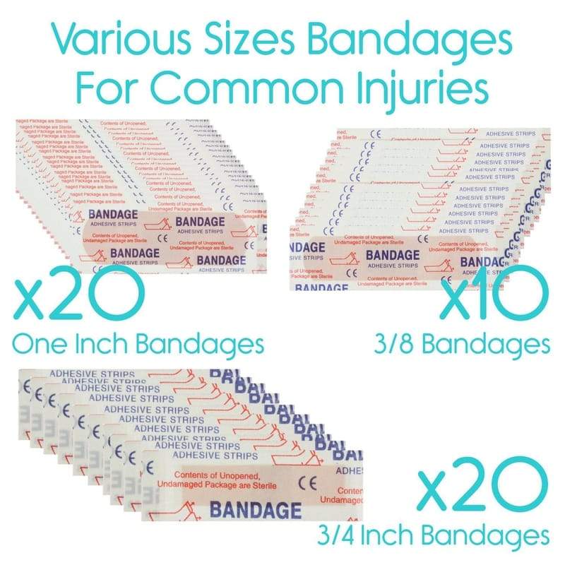 Various Sizes Bandages For Common Injuries