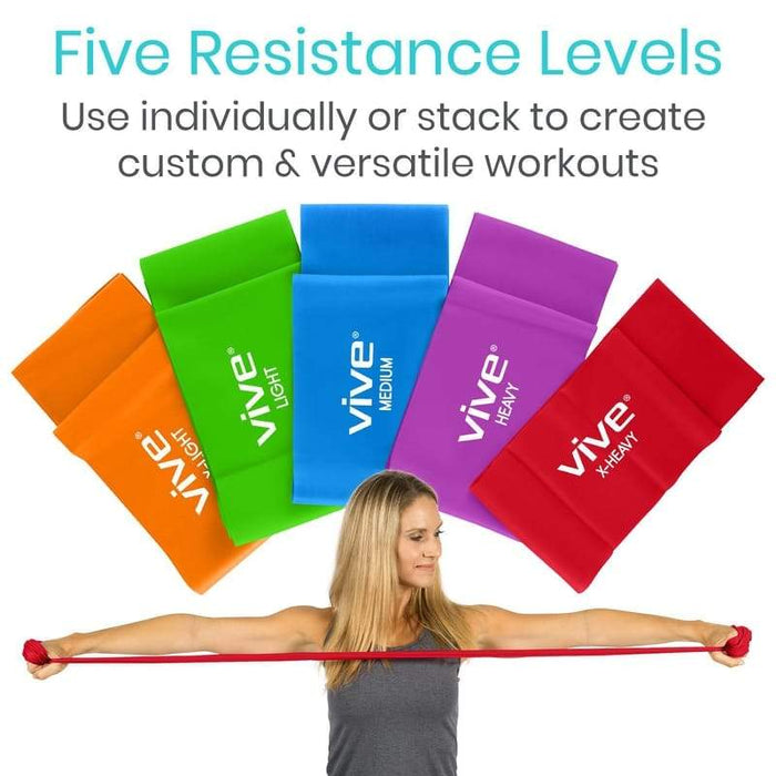 Resistance Bands Exercies, PT Rehab Set — Vive Health