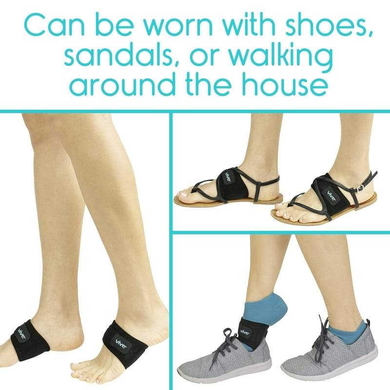 Can be worn with shoes, sandals, or walking around the house