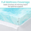 Full Mattress Coverage, Adds 3 inches of memory foam for optimal support