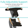 Fully Adjustable Support Fastener straps allow for a cutomized fit