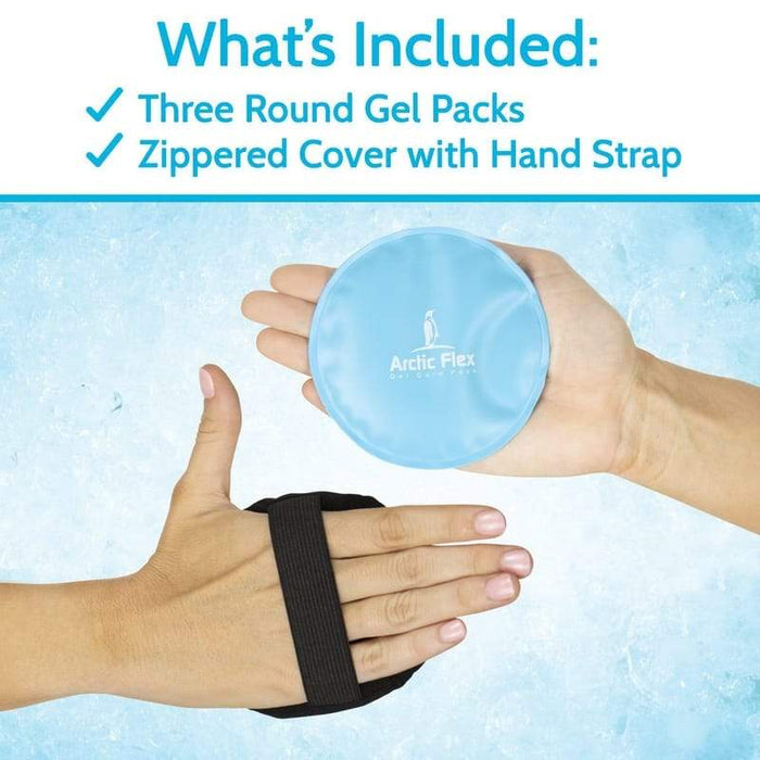 5-Pack Round Gel Hot & Cold Therapy Packs - Reusable, Microwaveable For Pain Relief & Swelling
