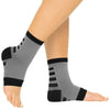 Ankle Compression Socks (2 Pair) Gray with Black
