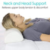 Neck and head support. Relieves upper body tension and discomfort