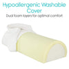 Hypoallergenic washable cover. Dual foam layers for optimal comfort