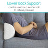 Lower back support. Can be used as a lumbar roll to relieve pressure