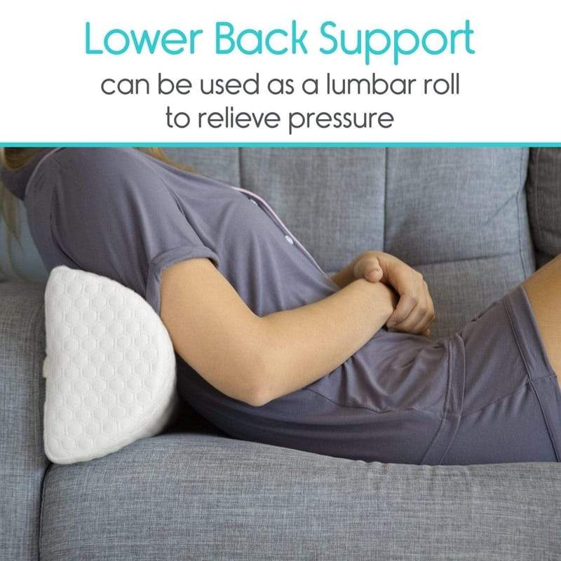 2 Pack Large Half Moon Bolster Pillow for Legs, Knees, Lower Back
