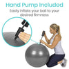 Hand Pump Included, Easily inflate your ball to your desired firmness