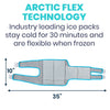 arctic flex technology - industry leading ice packs stay cold for 30 min & flexible when frozen
