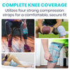 complete knee coverage utilizing 4 strong compression straps for comfortable and secure fit
