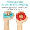 Improves Grip Strength and Dexterity, Targeted exercise for hands, fingers, wrists and forearms