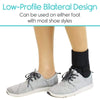 Low-Profile Bilateral Design Can be used on either foot with most shoe styles