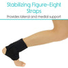 Stabilizing Figure-Eight Straps Provides lateral and medial support