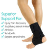 Superior Support For: Injury Pain Recovery, Stabilizing Weak Ankles, Athletics, Tendonitis, Sprains and Strains