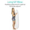 Long 54" Pillow, Flexible positioning for optimal full body support