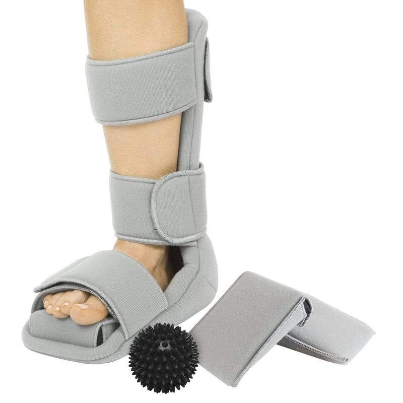Plantar Fasciitis Night Splint Support, Plantar Fasciitis Brace, Adjustable  Foot Orthotic Brace with Hard Spiky Massage Ball for Heel Pain Arthritis