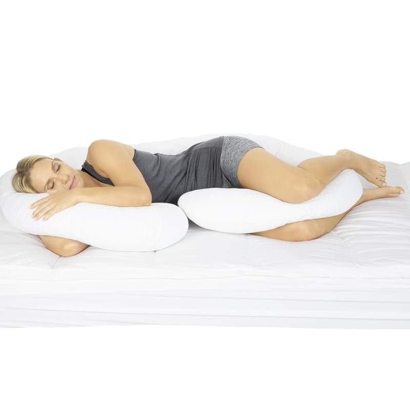 White C-Shaped Body Pillow