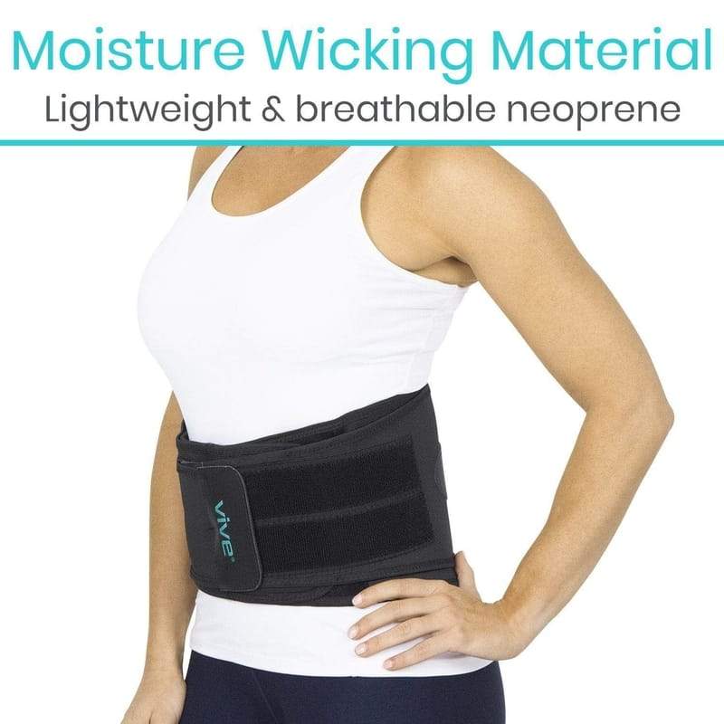 Neoprene Waist Support Lower Back Pain Belt Brace - Velcro