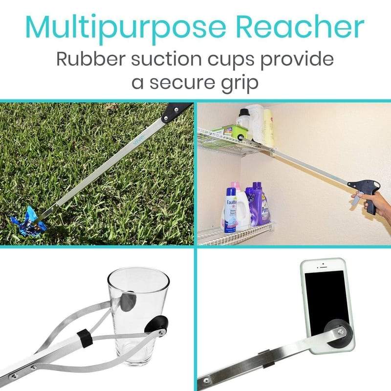 Vive Reacher Grabber 32 - Extra Long Mobility Aid - Rotating Hand, Heavy  Duty Grip Arm - Reaching Assist