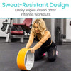 Sweat-Resistant Design. Easily wipes clean after intense workouts