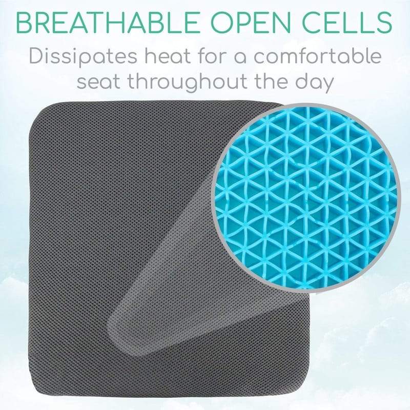 Breathable Open Cells, Dissipates heat for a comfortable seat throughout the day