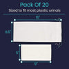 Pack Of 20. Sized to fit most plastic urinals