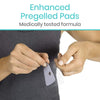 Enhanced pregelled pads medically tested formula