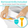 Removal Knife Included for an easier, touch-free removal