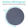 Rotates 360 Degrees Reduce strain and avoid twisting