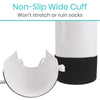 Non-Slip Wide Cuff Won't stretch or ruin socks