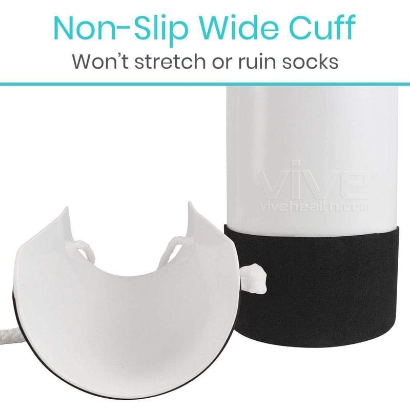 Non-Slip Wide Cuff Won't stretch or ruin socks
