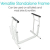 Versatile Standalone Frame Can be used on all toilets and most sinks & vanities