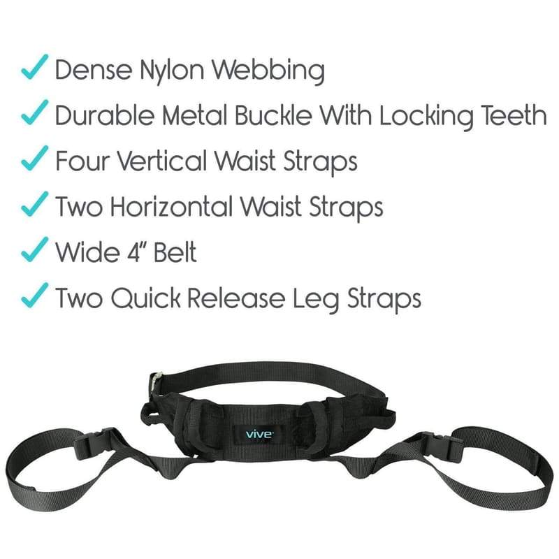 Transfer Belt for Patient - Walking and Lift Device - Vive Health