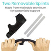 Two Removable Splints. Made from malleable aluminum for customized support
