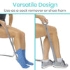 Versatile Design. Use as a sock remover or shoe horn