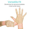 Versatile fit stretches to accommodate most wrist sizes