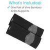 What's Included: One pair of Vive Bamboo Ankle Supports