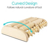 Curved design following natural curvature of foot